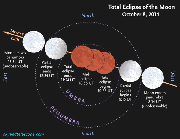 Stages of the Eclipse