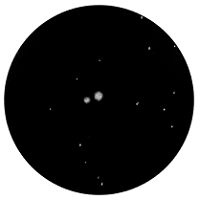 sketch of double star Gamma Herculis