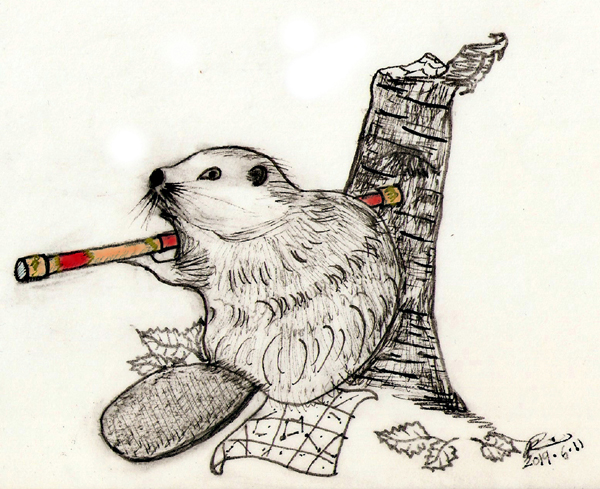 Beaver and Telescope