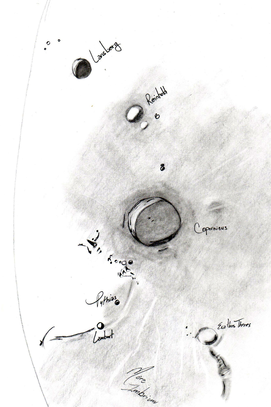 Sketch of Mare Imbrium and Copernicus