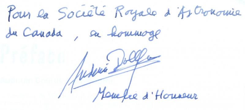 Audouin Dollfus Autograph