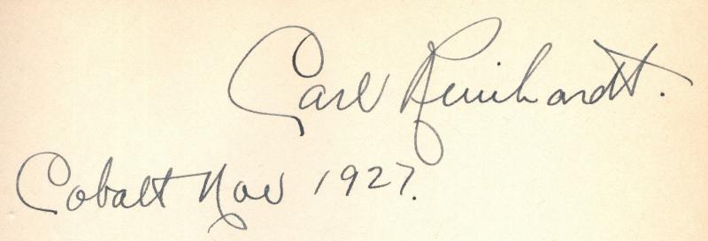 Carl Reinhardt Autograph