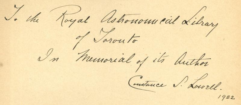 Constance Lowell Autograph