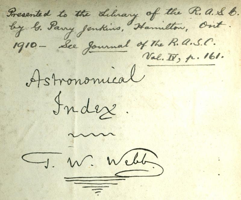 T.W. Webb Autograph