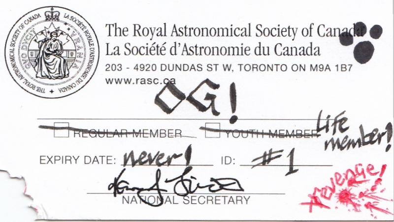 OG's RASC membership card
